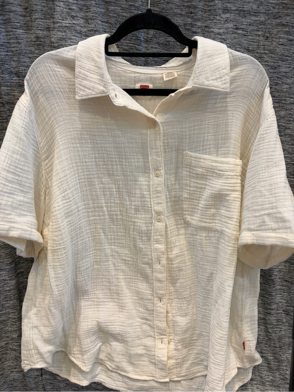 Levi's Ivory Gauze Button-Down Shirt